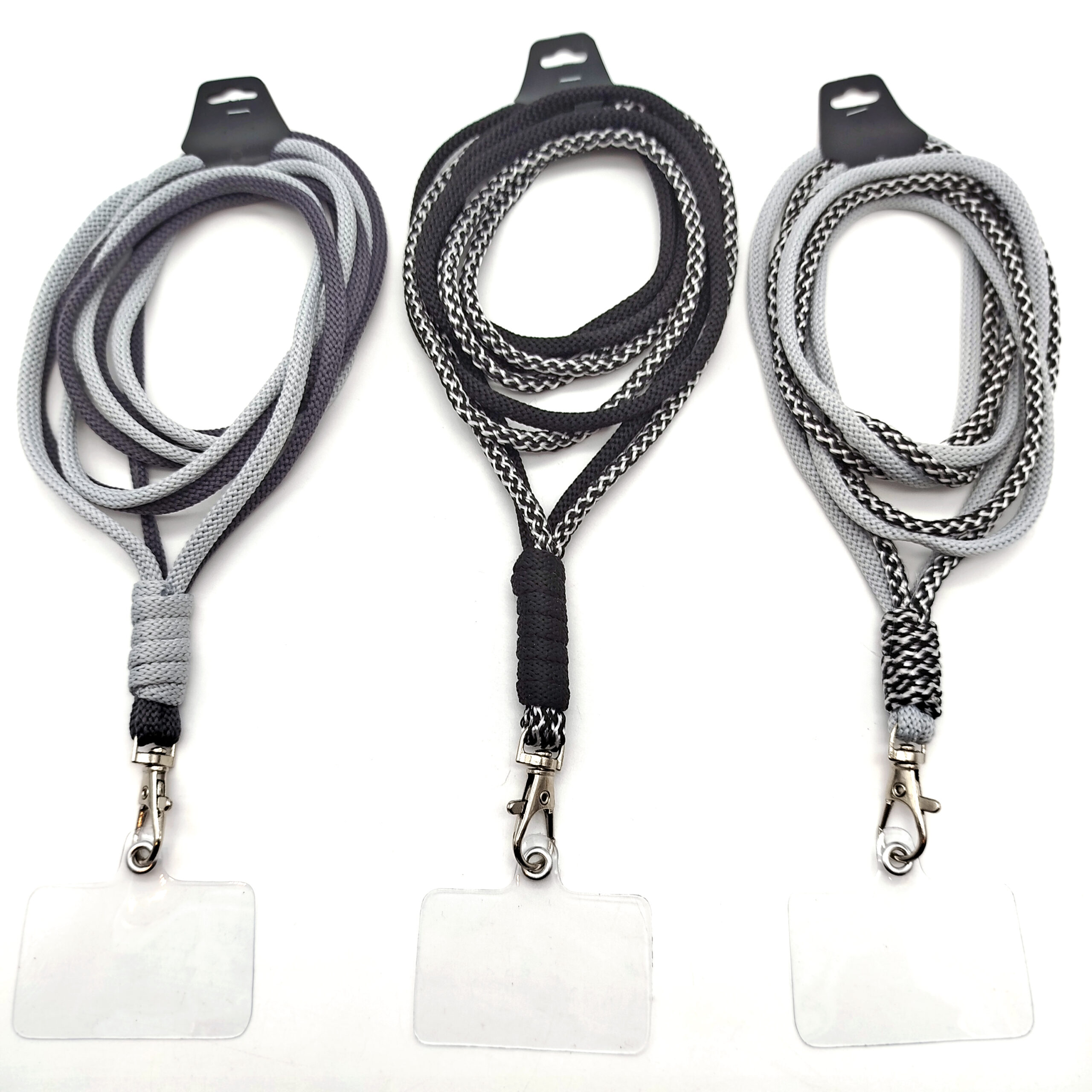 Colgante Largo Celular Cordon Doble – Incluye Adaptador Universal Transparente