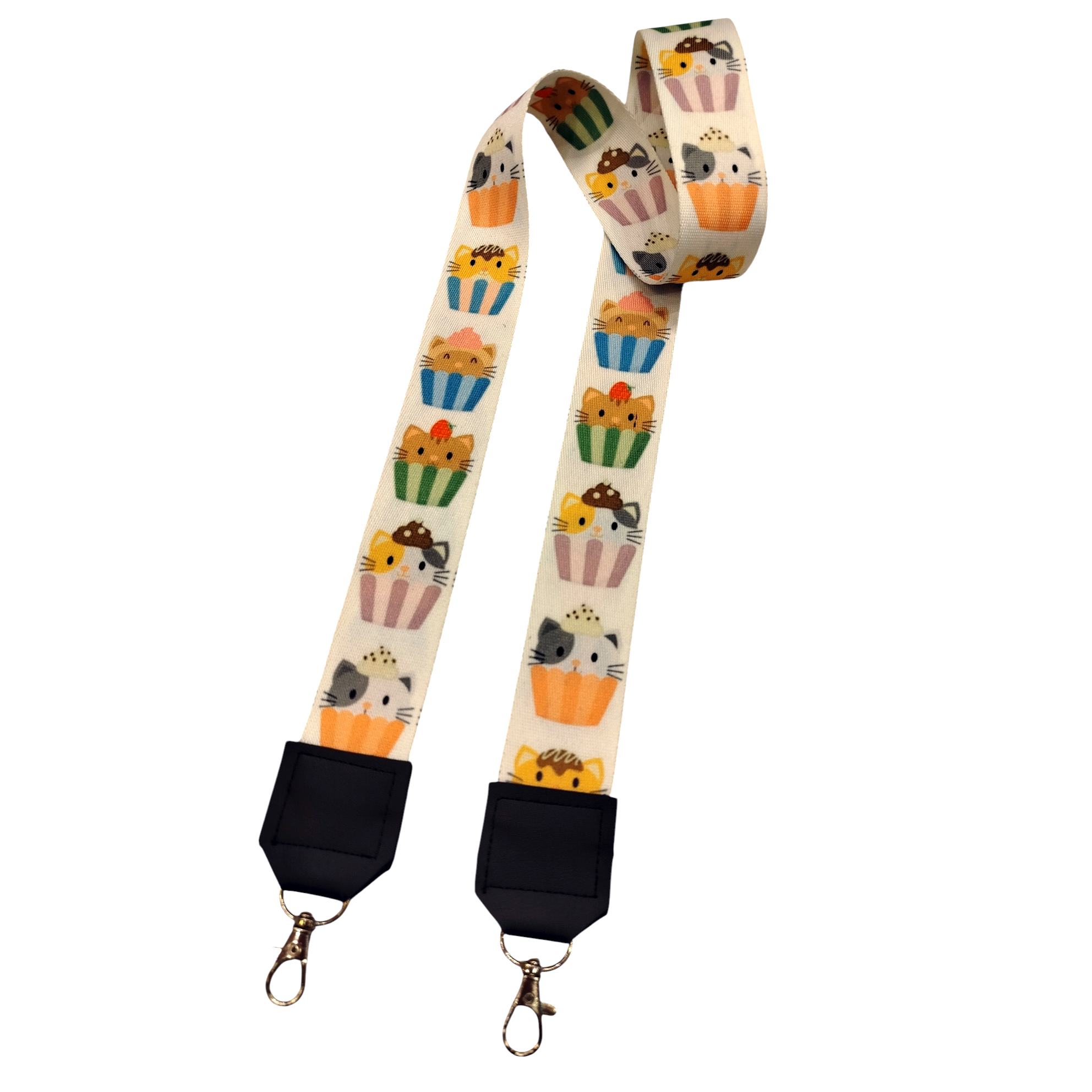 Correa Para Celular Gato Cupcake - Incluye Adaptador Universal Transparente