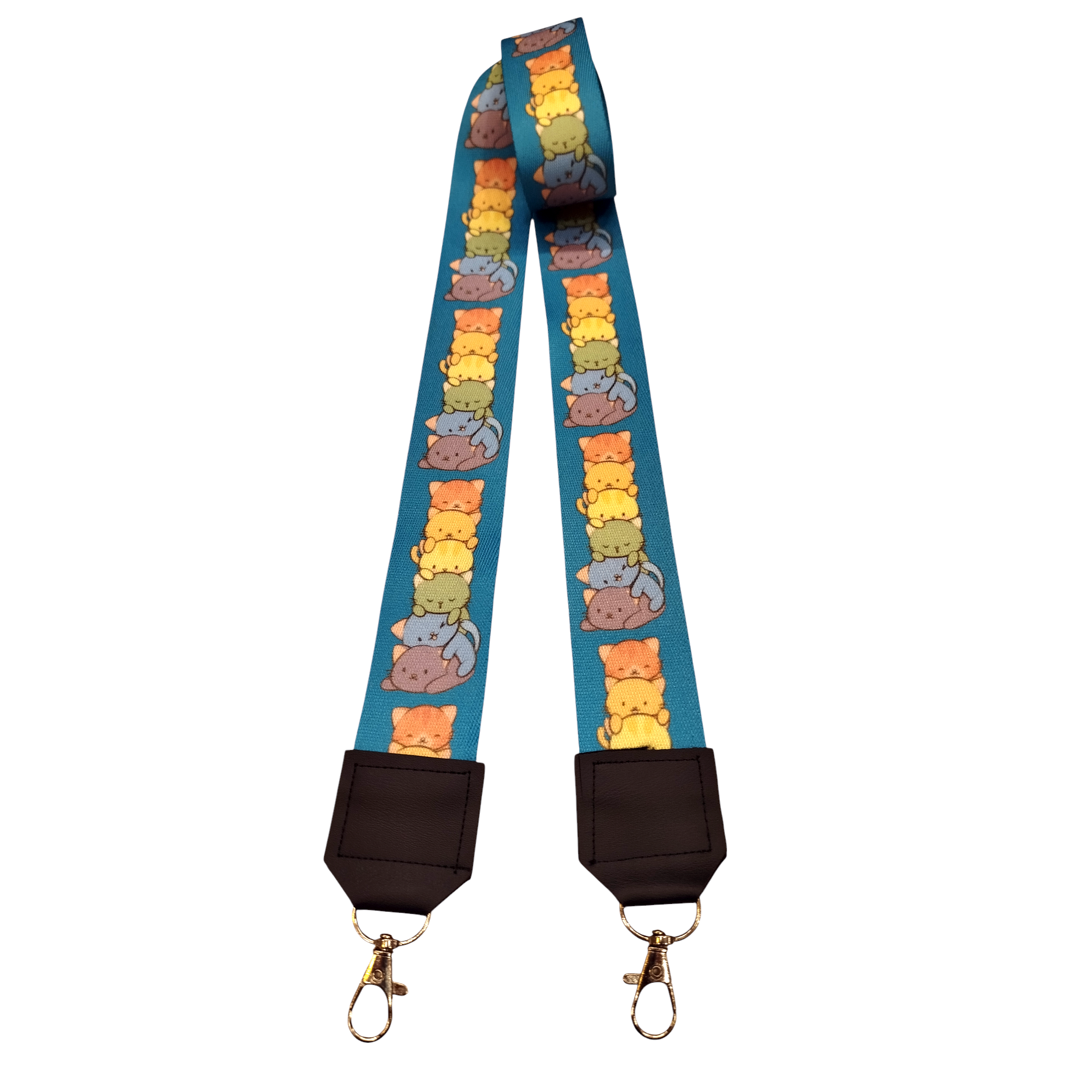 Correa Para Celular Gatos Curiosos - Incluye Adaptador Universal Transparente