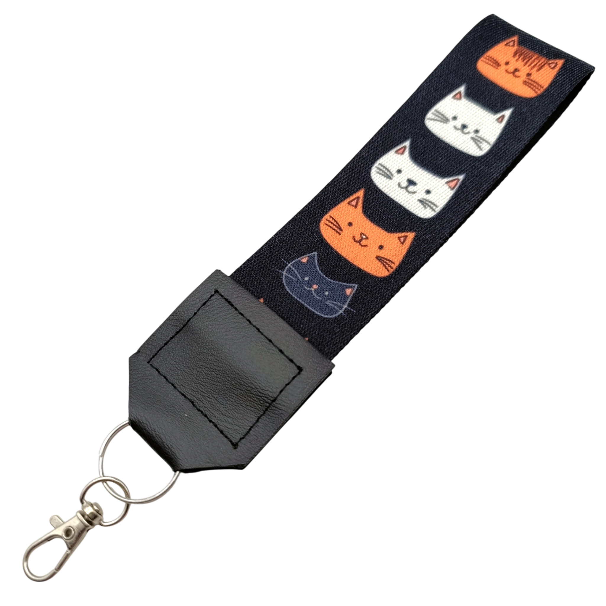 Strap Correa Para Celular Gato Fondo Negro – Incluye Adaptador Transparente