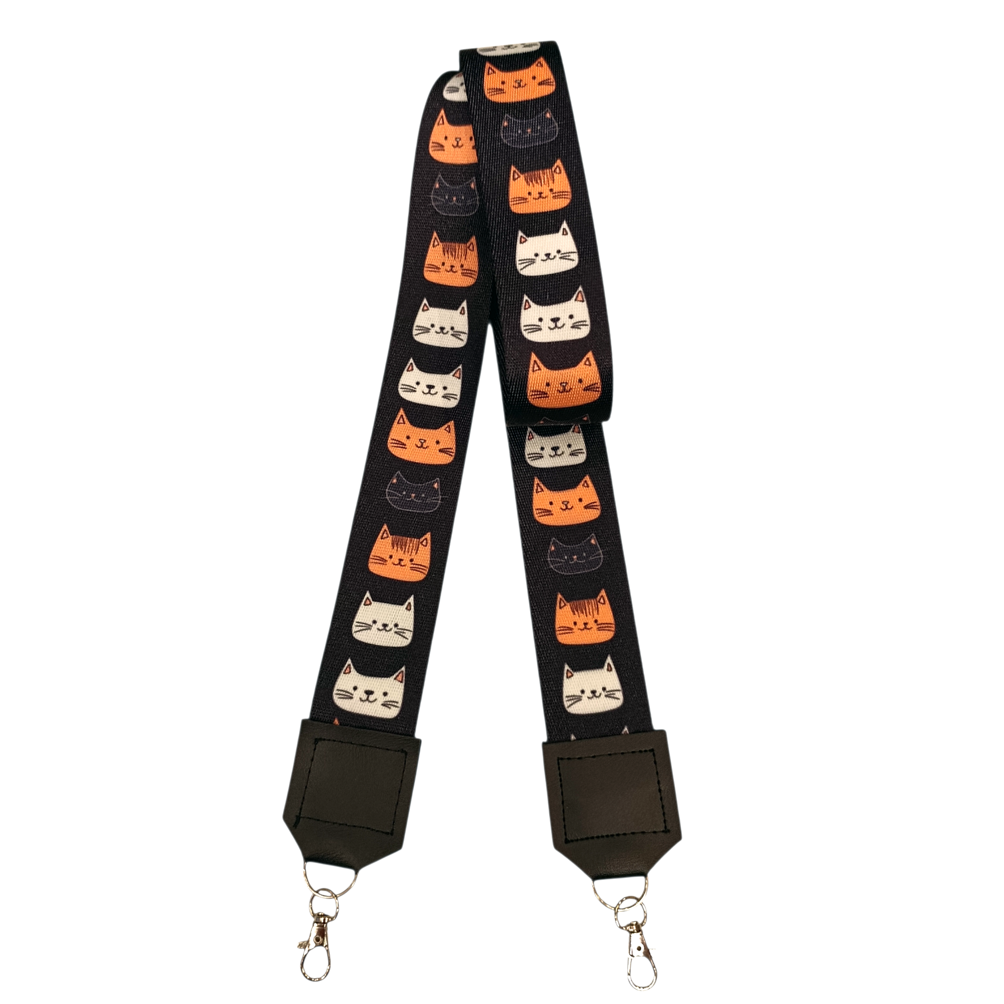 Correa Para Celular Gatos Naranja - Incluye Adaptador Universal Transparente