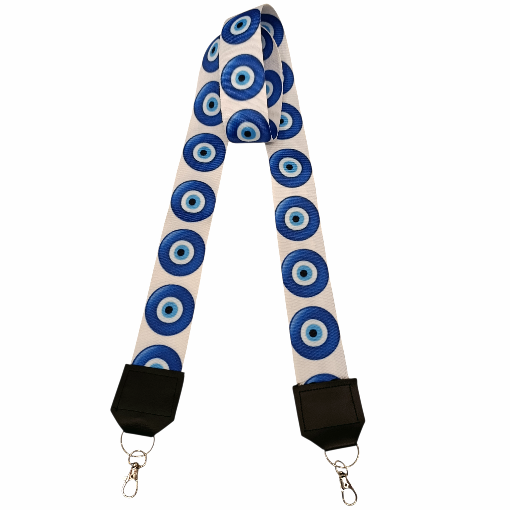 Correa Para Celular Ojo Fondo Blanco - Incluye Adaptador Universal Transparente