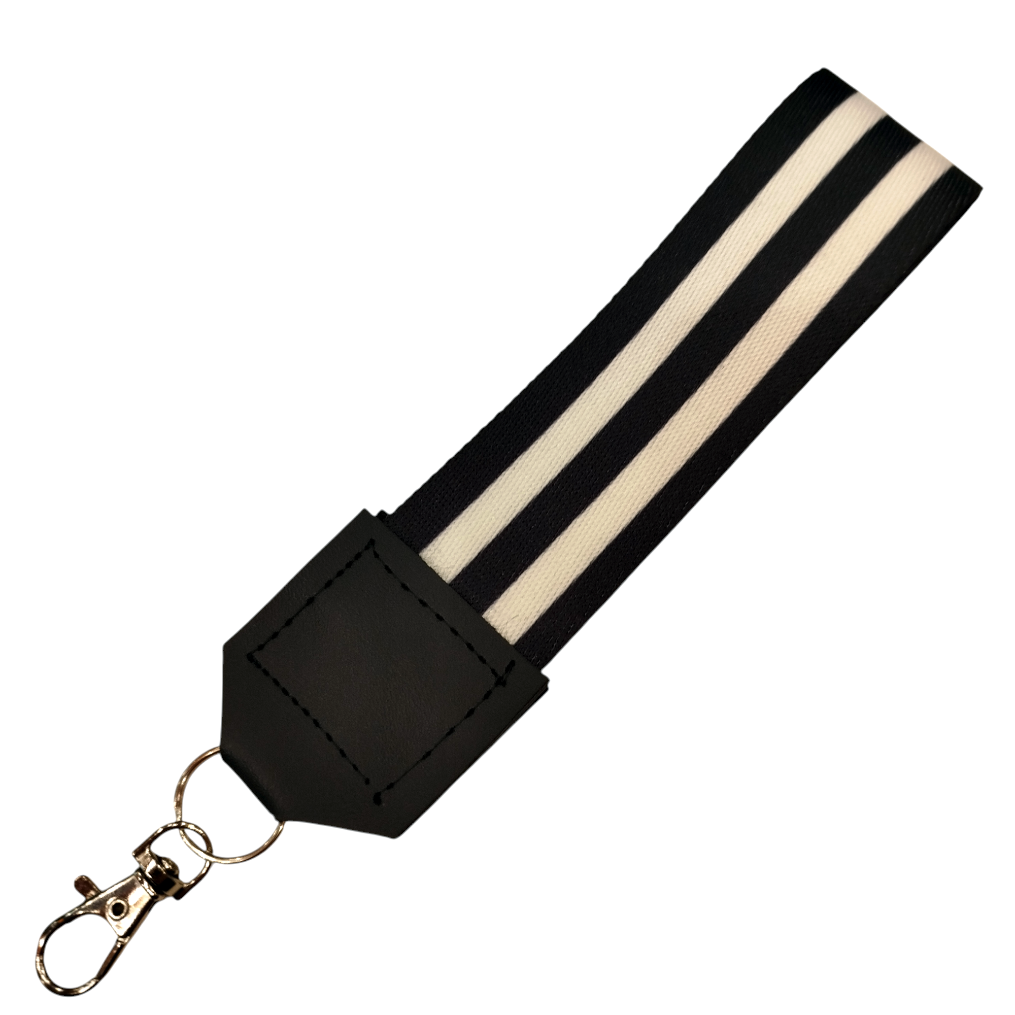 Strap Correa Para Celular Rayas Blanco Y Negro – Incluye Adaptador Transparente