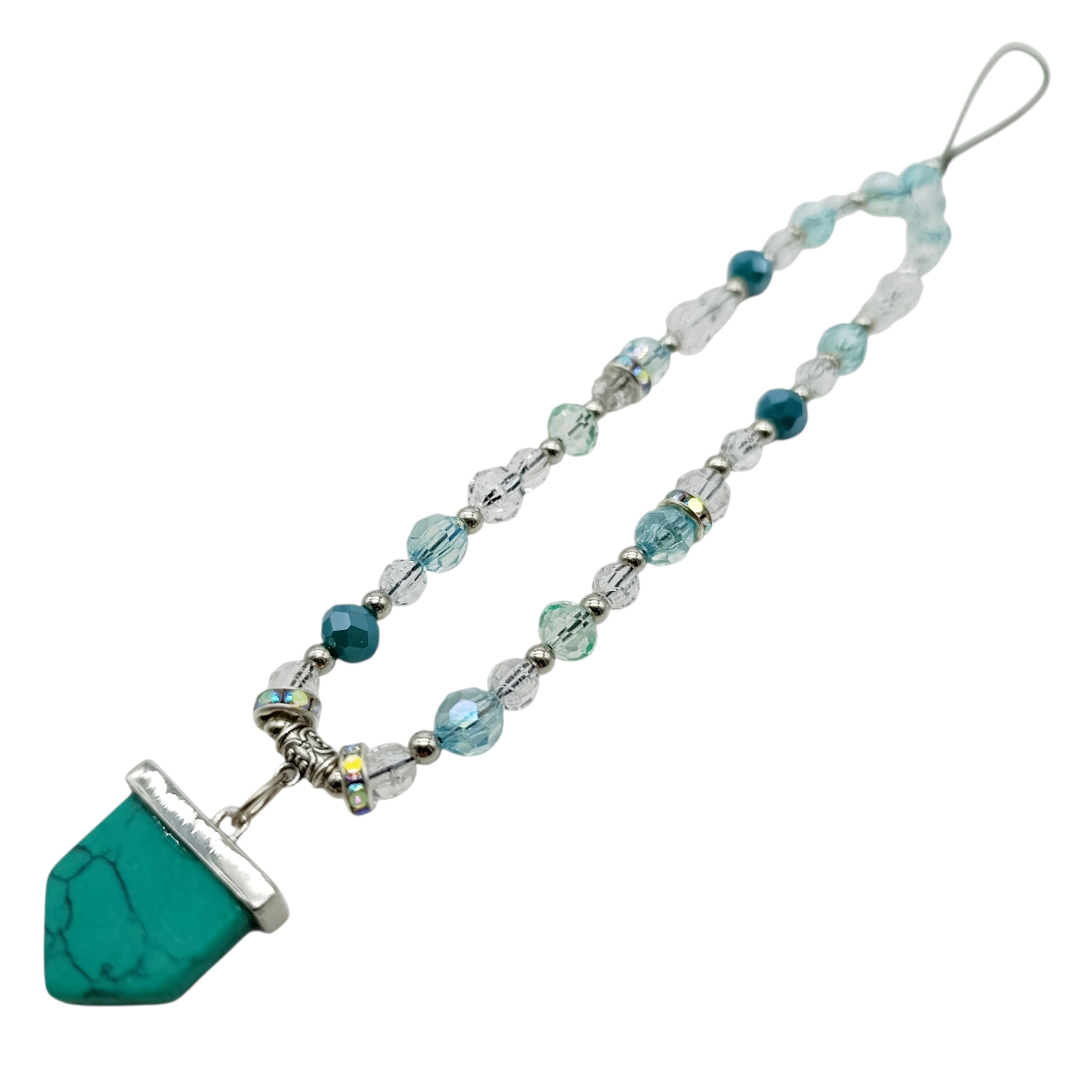 Strap Con Dije Piedra Verde