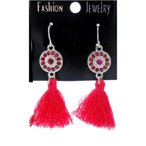 Aro Colgante con Strass y Flecos