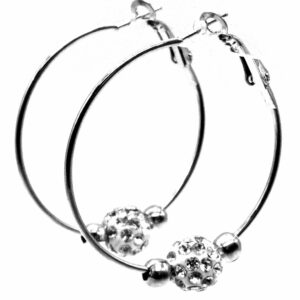 Aro Argolla 4cm. Con Dije Bola de Fuego