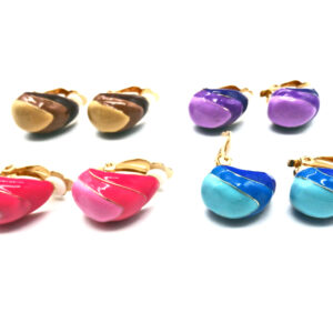 Aros Clip Esmaltado Multicolor