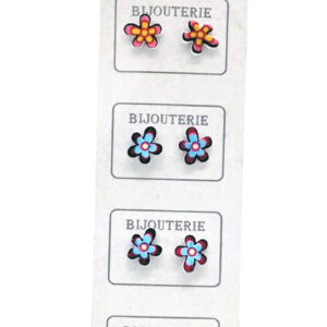 Aro Flor Multicolor - Cartón x 6 Pares