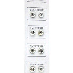 Aro Redondo con Strass - Cartón x 6 Pares