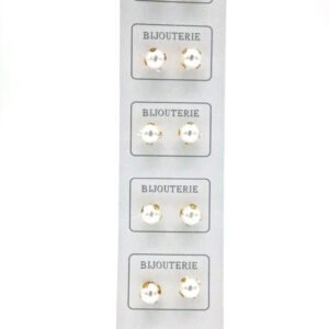 Aro Perla 8mm Engarzada - Cartón x 6 Pares