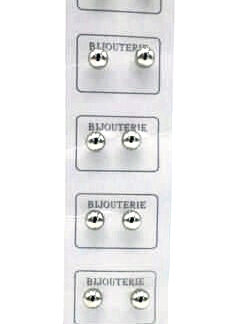 Aro Bolita Metal 6mm. - Cartón x 6 Pares