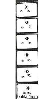 Aro Bolita 4mm Acero - Cartón x 6 Pares