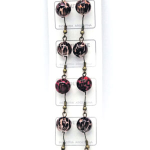 Aro Bolita Animal Print - Cartón x 6 Pares