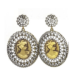 Aro Colgante Filigrana con Camafeo