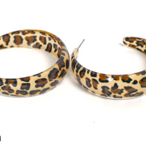 Aro Argolla 5cm. Plástica Animal Print