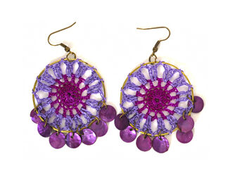 Aro Argolla Colgante con Hilo y Nácar