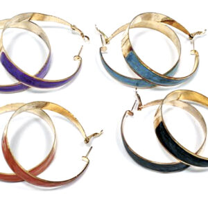 Aro Argolla Esmaltada Color 6cm.