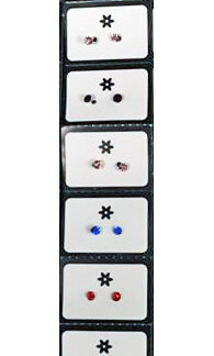 Aro Strass 3mm Chispita - Cartón x 6 Pares