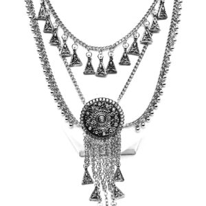 Collar 3 Vueltas Piedra y Multi Dijes