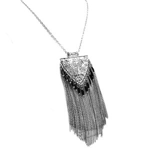 Collar con Piedras y Flecos Cadenas