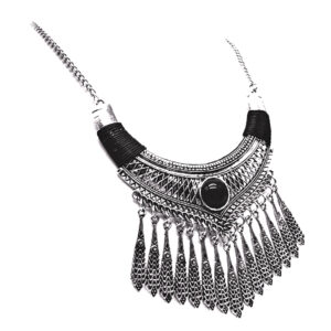 Collar Centro con Piedra y Multi Dijes