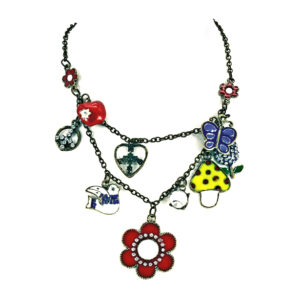 Cadena Multi Dijes Esmalte y Strass