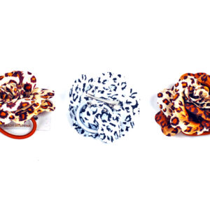 Flor Animal Print con Colita, Pico y Prendedor