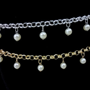 Cinturón Cadena con Dijes Perlas