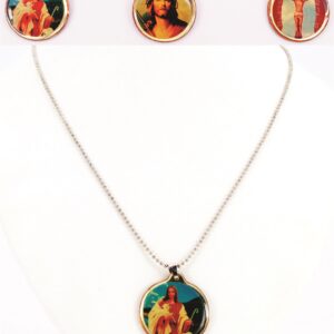 Cadena Bolita con Dije Religioso