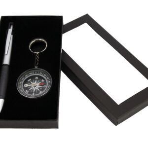 Set Lapicera y Llavero Brújula