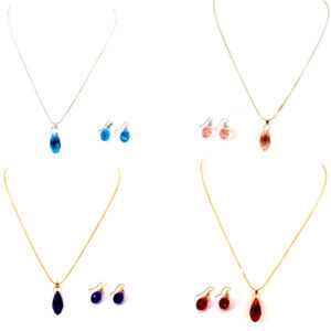 Collar y Aros con Piedras