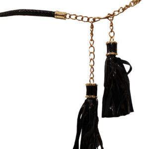 Cinturón Entrelazado con Cadena y Flecos