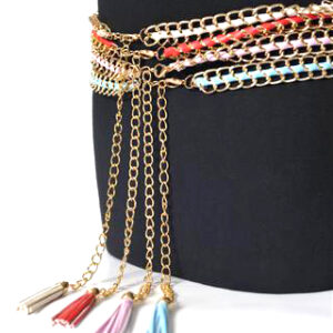 Cinturón Símil Cuero con Cadena