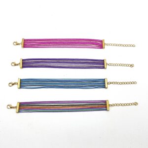 Pulsera Multi Cadenas Multicolor