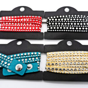 Pulsera 2 Vueltas con Tachas y Strass