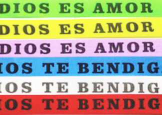 Pulsera Cinta 3 Deseos Frases Religiosas (Bolsa x 100 Unidades)