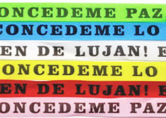 Pulsera Cinta 3 Deseos Frases Religiosas Santos (Bolsa x 100 Unidades)