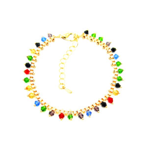 Pulsera con Dijes Multi Cristales