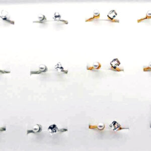 Anillo Piedra y Perla Tamaño Regulable