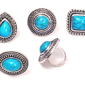 Anillo Piedra Turquesa Tamaño Regulable