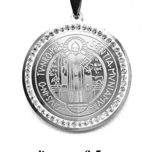 Dije Imagen Religiosa con Strass Acero Quirúrgico