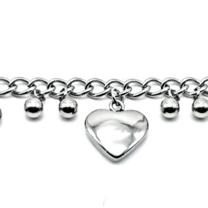 Pulsera Cadena Acero Quirúrgico con Dijes Acero Quirúrgico