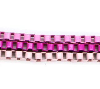 Pulsera Cadena Cuadrada 3 Líneas Multicolor