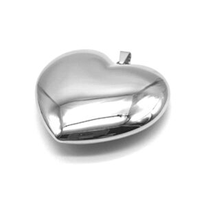 Dije Corazón Inflado Acero Quirúrgico - Alto 5cm.