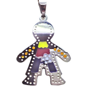 Dije Nene Multicolor Esmaltada Acero Quirúrgico