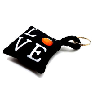 Llavero Love Mate - Soft de Tela Impresa Ambos Lados