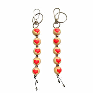 Llavero Bolones de Madera con Corazón