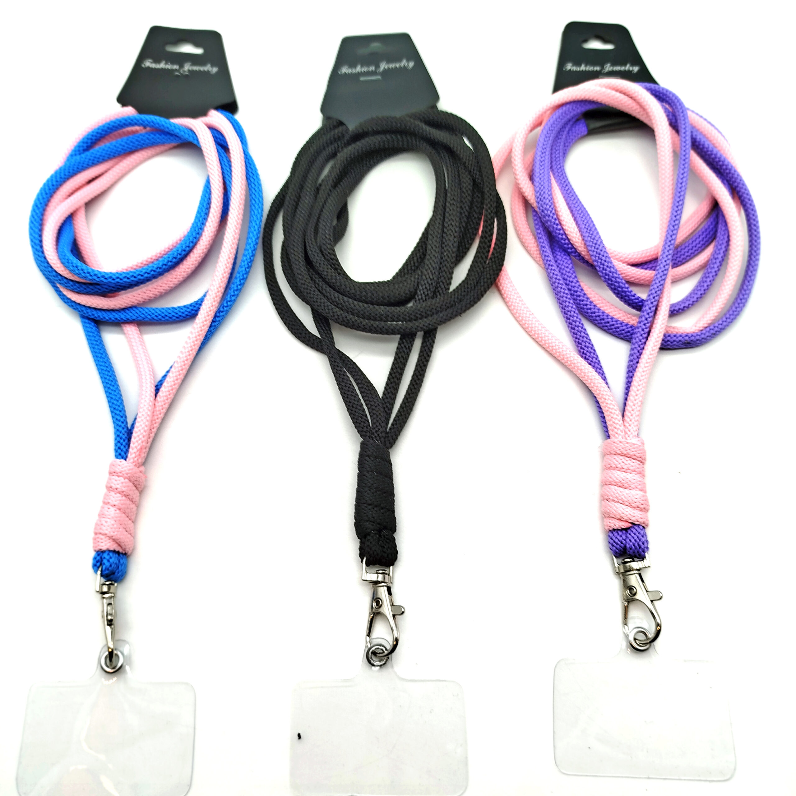 Colgante Celular Cordon Doble – Incluye Adaptador Universal Transparente