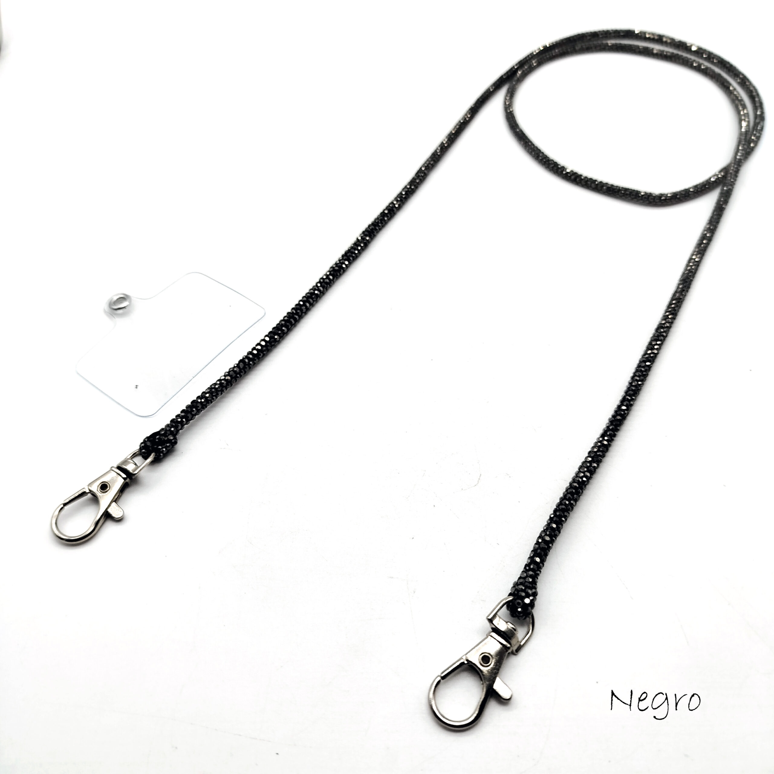Collar Porta Celular Strass Negro Ultima Moda!!
