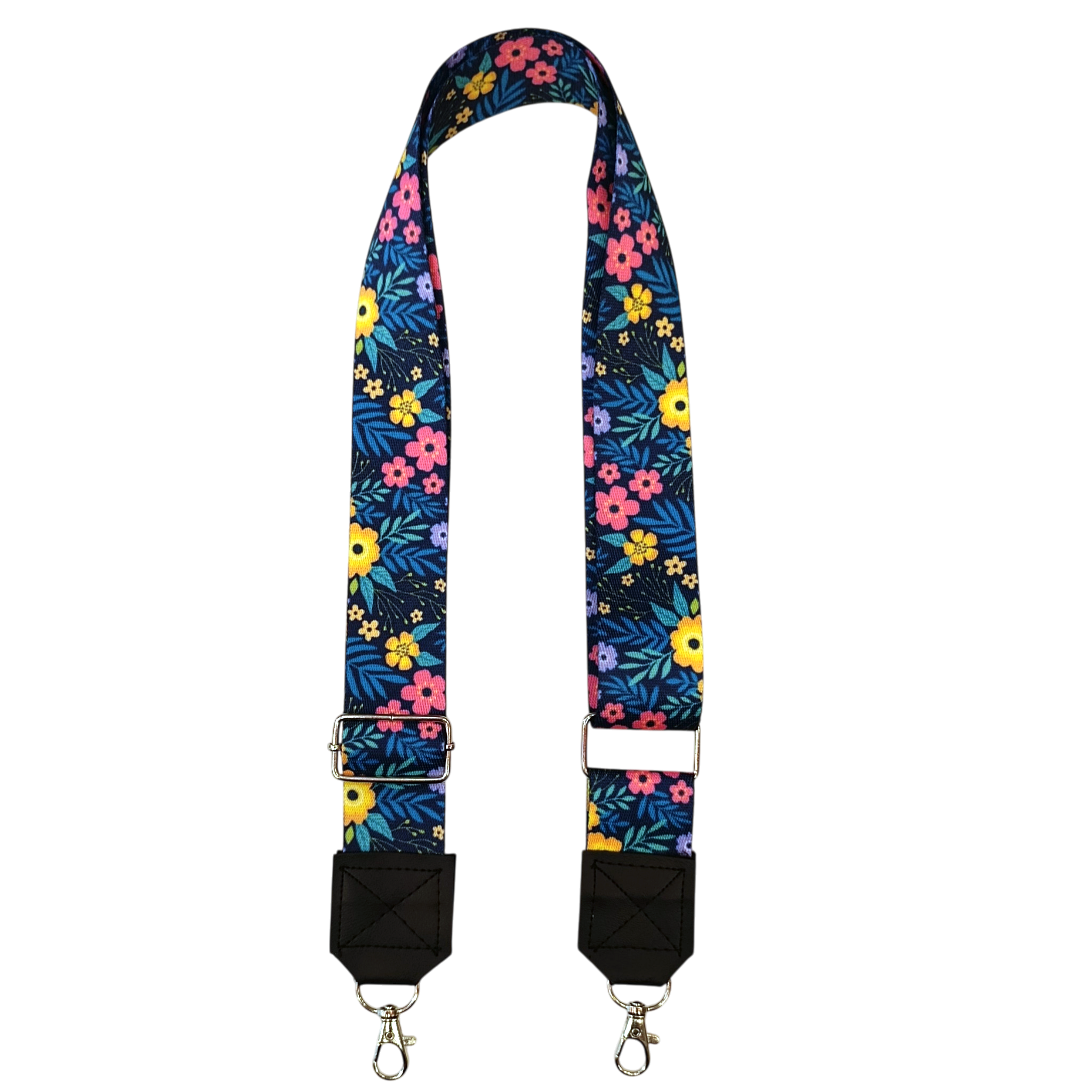 Correa Regulable de Cartera Flores Multicolor